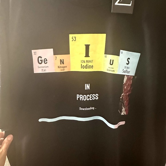 Z Men's Genius In Process Downloading Black Short Sleeve Shirt Size LTT NWT - Picture 6 of 7